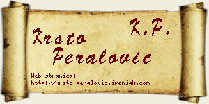 Krsto Peralović vizit kartica